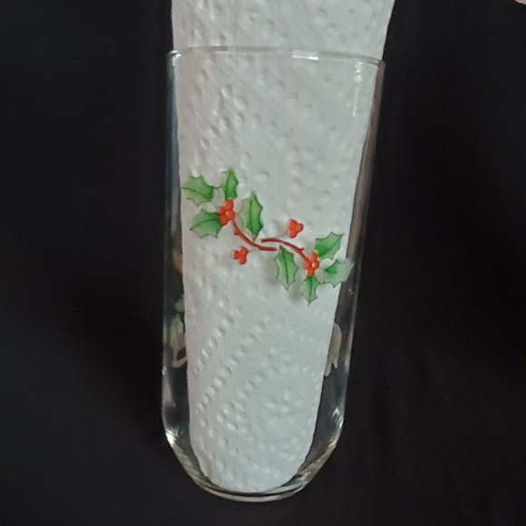 Luminarc Noel Tumbler Glasses 1992 Set of 4 - Picture 2 of 6